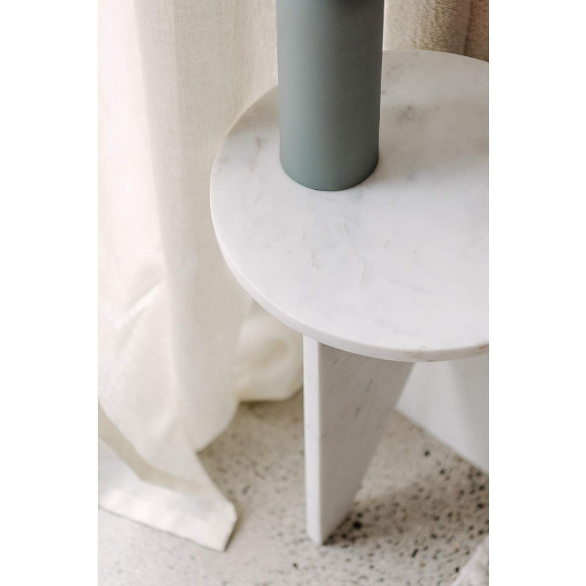 PJ-1021-18 Grace Accent Table White Marble