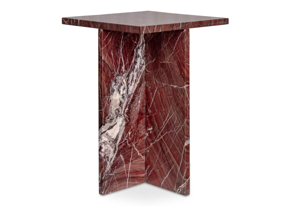 PJ-1024-06 Blair Accent Table Rosso Levanto Marble