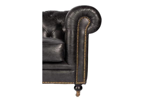 PK-1007-02 Birmingham Sofa Black Leather