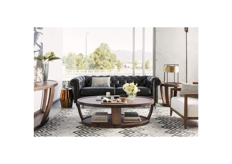 PK-1007-02 Birmingham Sofa Black Leather