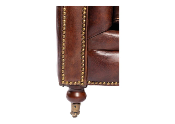 PK-1007-20 Birmingham Sofa Dark Brown Leather