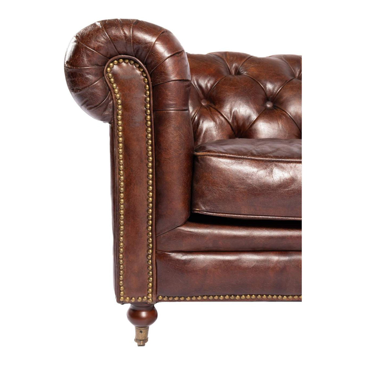 PK-1007-20 Birmingham Sofa Dark Brown Leather