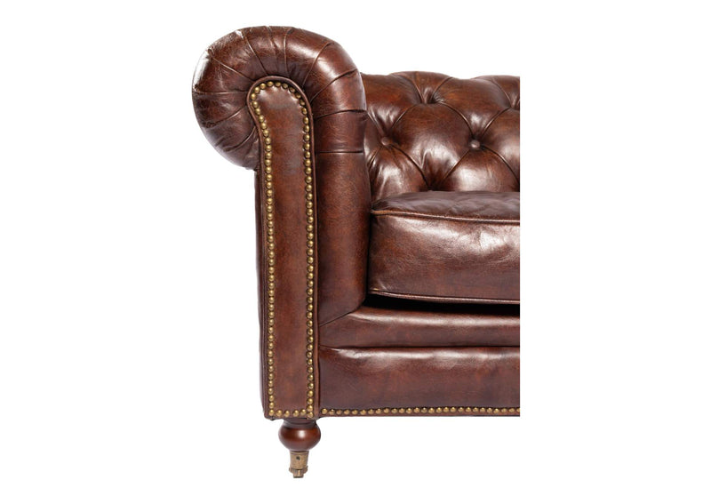 PK-1007-20 Birmingham Sofa Dark Brown Leather