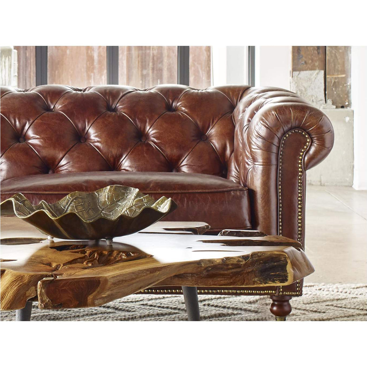 PK-1007-20 Birmingham Sofa Dark Brown Leather