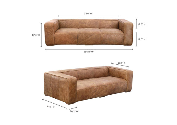 PK-1008-14 Bolton Sofa Open Road Brown Leather
