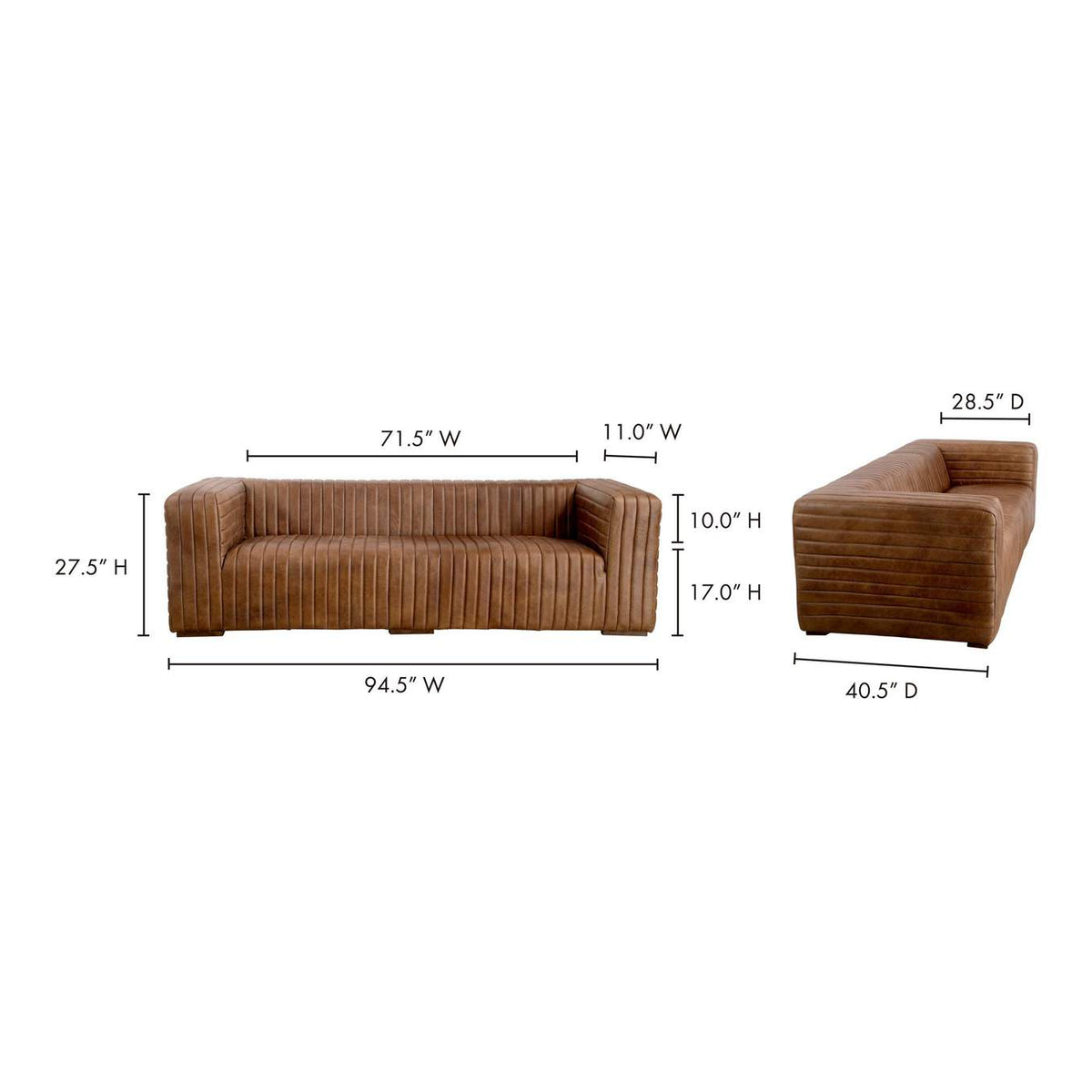 PK-1009-14 Castle Sofa Brown