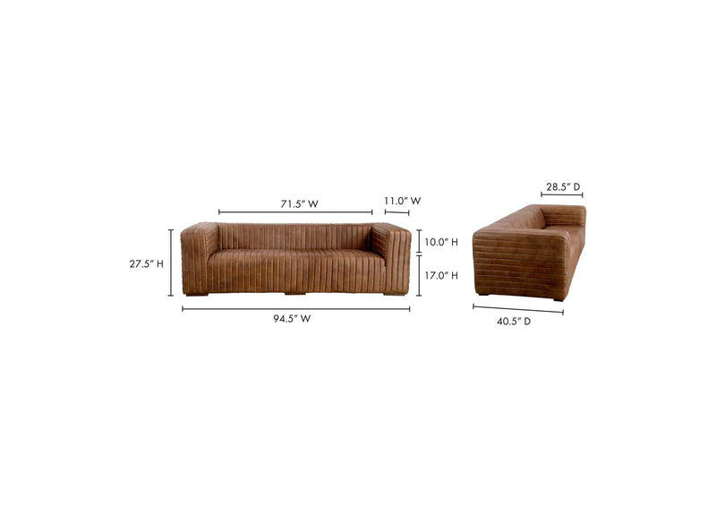 PK-1009-14 Castle Sofa Brown