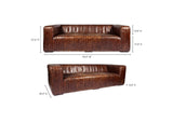 PK-1009-20 Castle Sofa Dark Brown