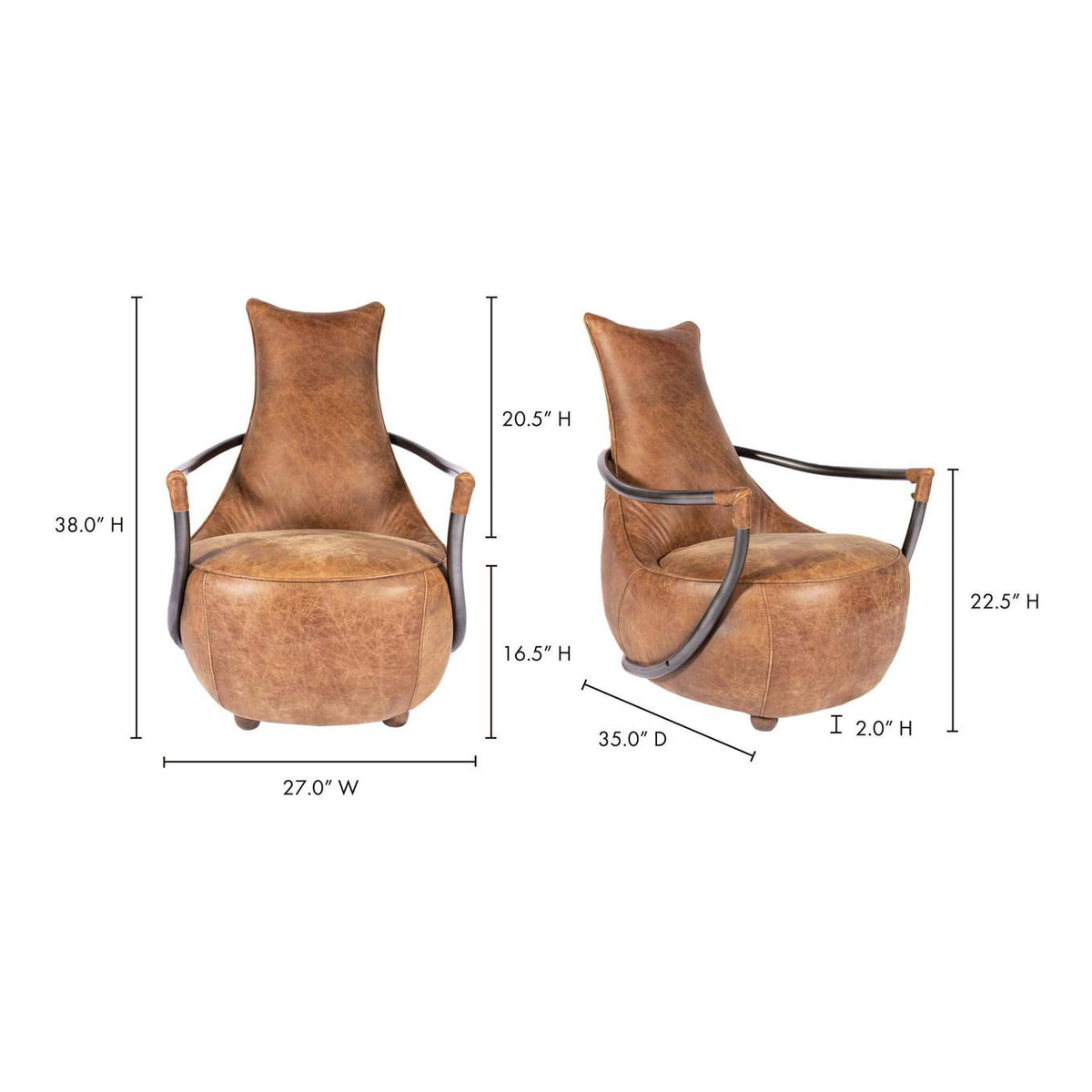 PK-1026-03 Carlisle Club Chair Brown