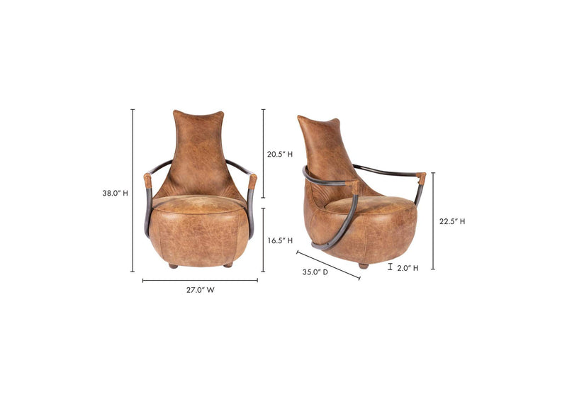 PK-1026-03 Carlisle Club Chair Brown