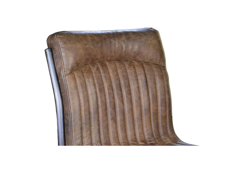 PK-1043-03 Ansel Dining Chair Grazed Brown Leather - Set Of Two