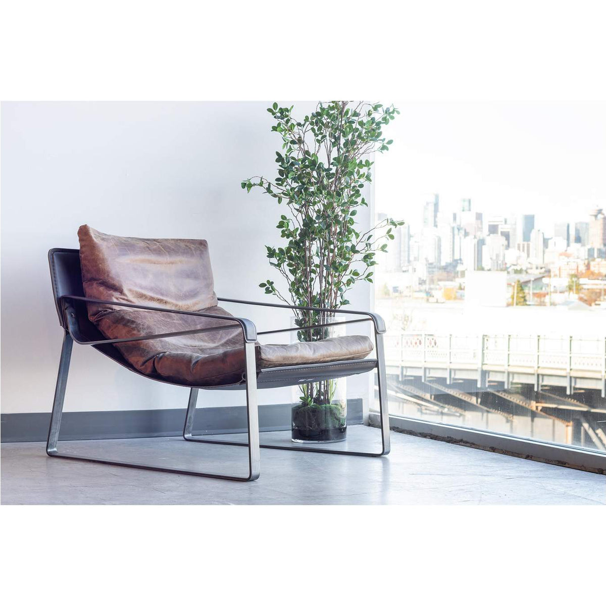PK-1044-14 Connor Club Chair Open Road Brown Leather