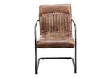 PK-1052-03 Ansel Arm Chair Grazed Brown Leather - Set Of Two