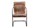 PK-1052-03 Ansel Arm Chair Grazed Brown Leather - Set Of Two