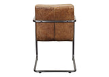 PK-1052-03 Ansel Arm Chair Grazed Brown Leather - Set Of Two
