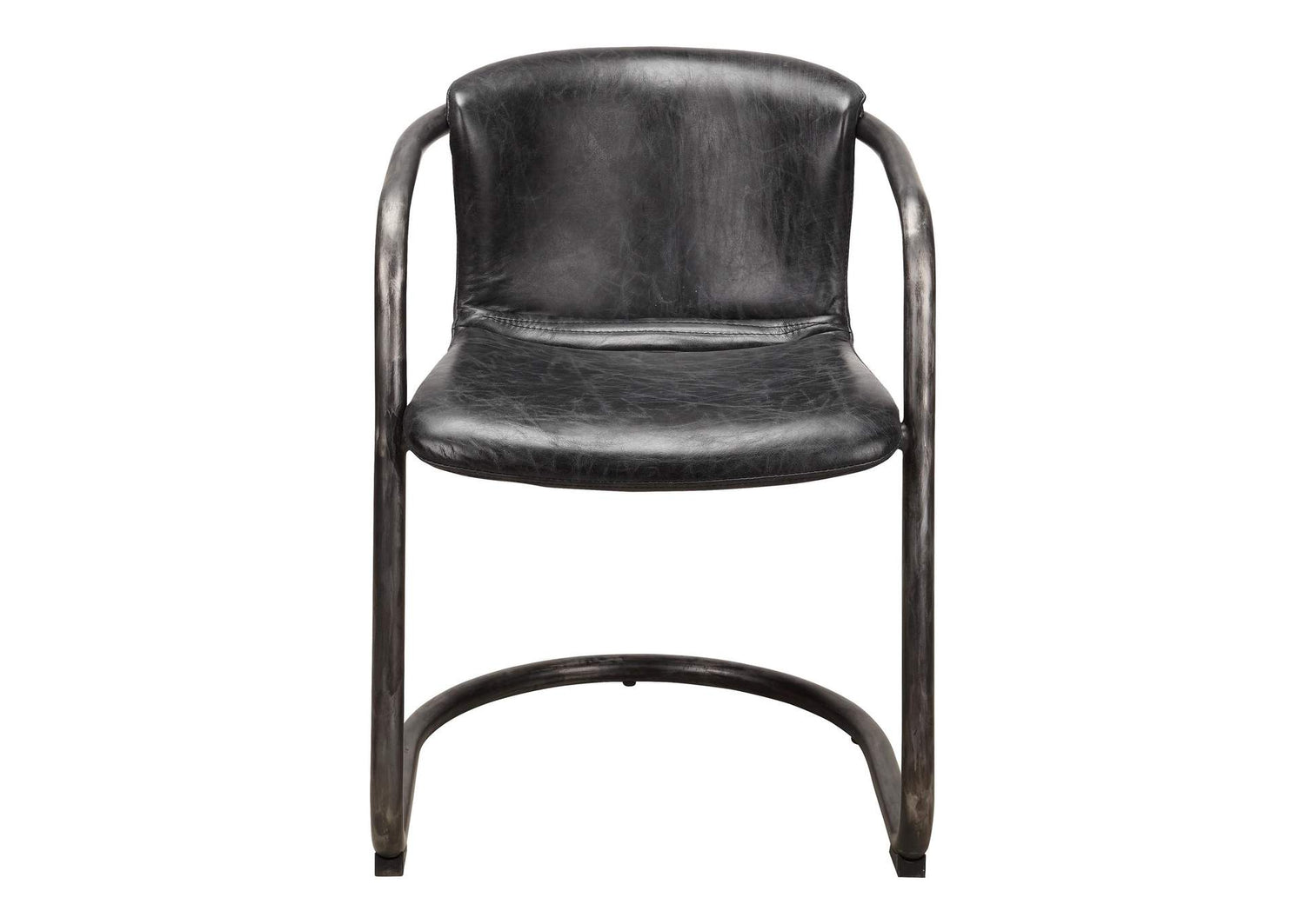 PK-1059-02 Freeman Dining Chair Onyx Black Leather - Set Of Two