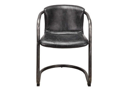PK-1059-02 Freeman Dining Chair Onyx Black Leather - Set Of Two