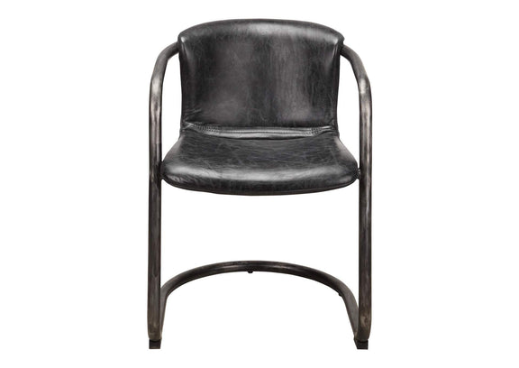 PK-1059-02 Freeman Dining Chair Onyx Black Leather - Set Of Two