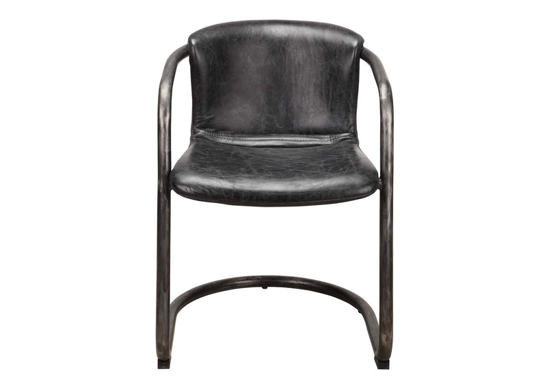 PK-1059-02 Freeman Dining Chair Onyx Black Leather - Set Of Two