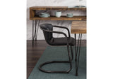PK-1059-02 Freeman Dining Chair Onyx Black Leather - Set Of Two