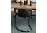 PK-1059-02 Freeman Dining Chair Onyx Black Leather - Set Of Two