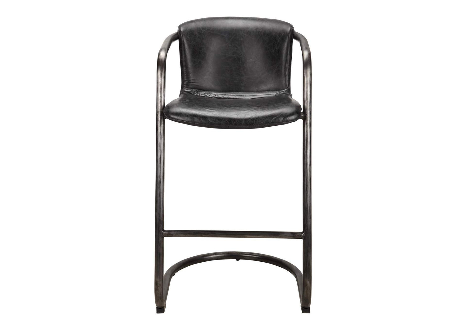 PK-1060-02 Freeman Barstool Onyx Black Leather - Set Of Two