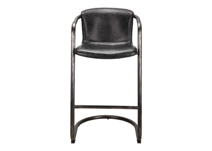 PK-1060-02 Freeman Barstool Onyx Black Leather - Set Of Two