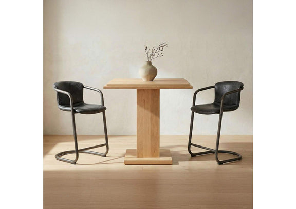 PK-1060-02 Freeman Barstool Onyx Black Leather - Set Of Two