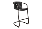 PK-1060-02 Freeman Barstool Onyx Black Leather - Set Of Two