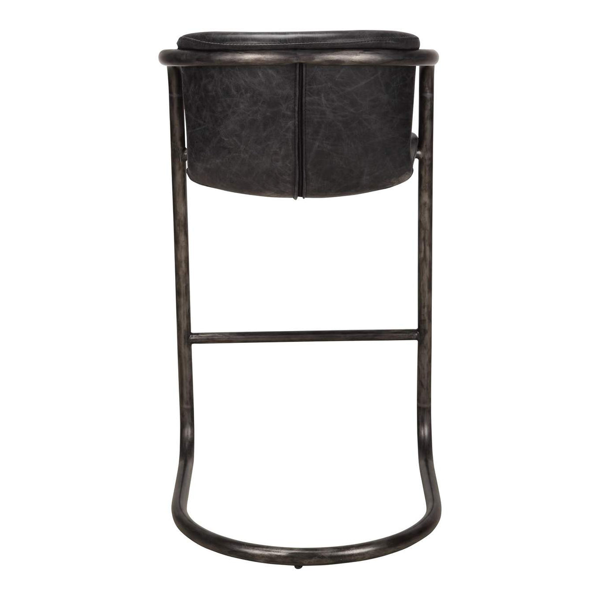 PK-1060-02 Freeman Barstool Onyx Black Leather - Set Of Two