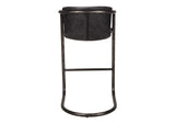 PK-1060-02 Freeman Barstool Onyx Black Leather - Set Of Two