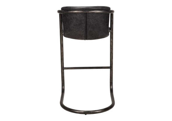 PK-1060-02 Freeman Barstool Onyx Black Leather - Set Of Two