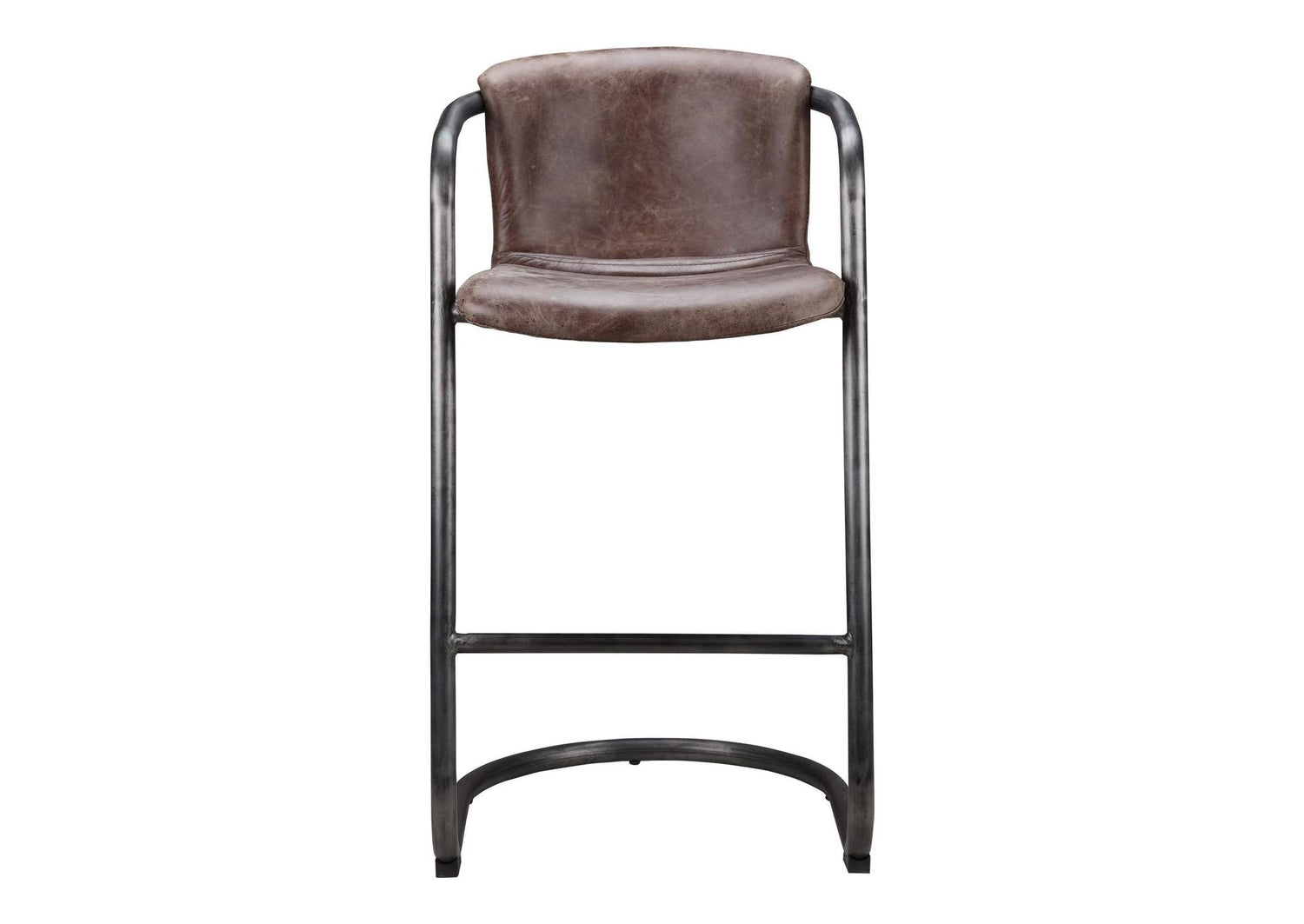 PK-1060-03 Freeman Barstool Grazed Brown Leather - Set Of Two