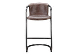 PK-1060-03 Freeman Barstool Grazed Brown Leather - Set Of Two