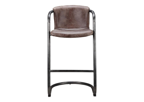 PK-1060-03 Freeman Barstool Grazed Brown Leather - Set Of Two