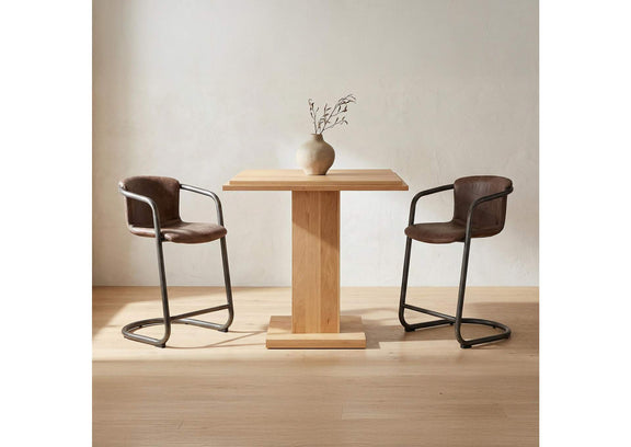 PK-1060-03 Freeman Barstool Grazed Brown Leather - Set Of Two