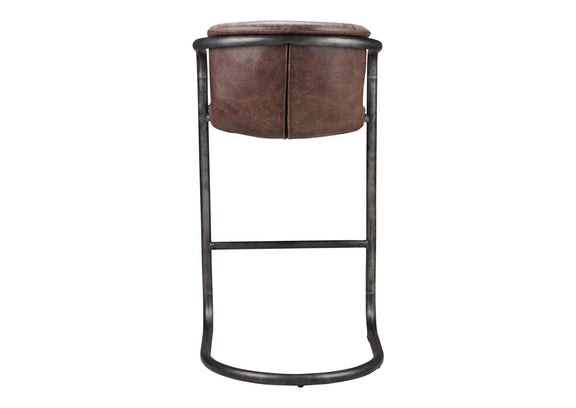 PK-1060-03 Freeman Barstool Grazed Brown Leather - Set Of Two