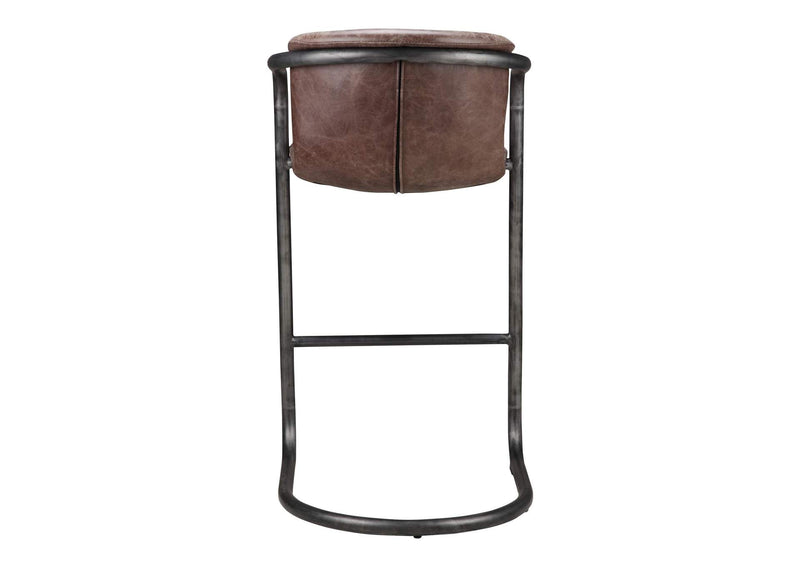 PK-1060-03 Freeman Barstool Grazed Brown Leather - Set Of Two