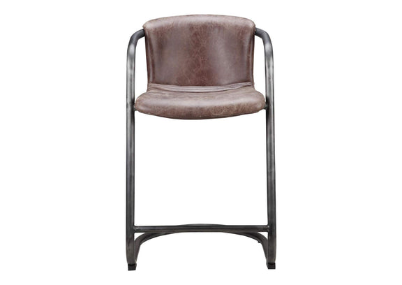 PK-1061-03 Freeman Counter Stool Grazed Brown Leather - Set Of Two