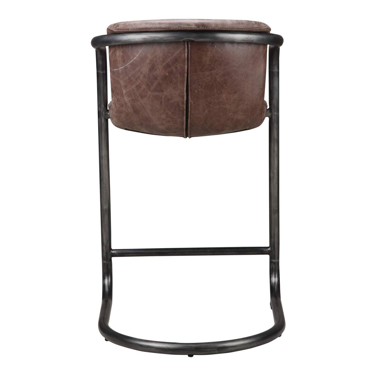 PK-1061-03 Freeman Counter Stool Grazed Brown Leather - Set Of Two