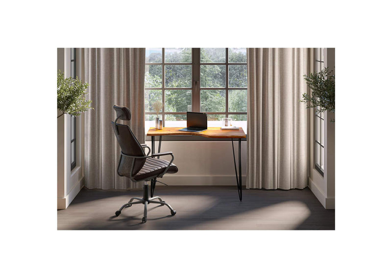 PK-1081-20 Executive Office Chair Dark Brown Leather