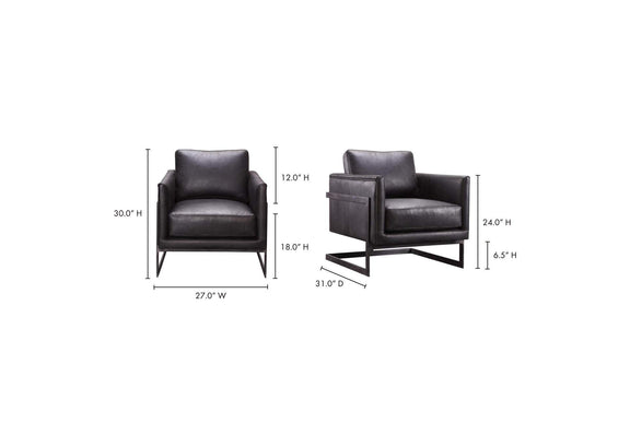 PK-1082-02 Luxley Club Chair Black