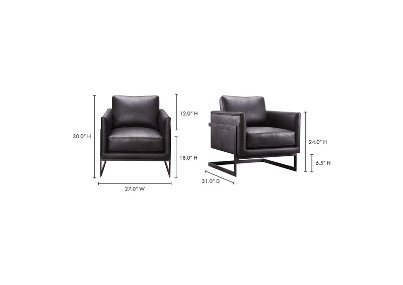 PK-1082-02 Luxley Club Chair Black