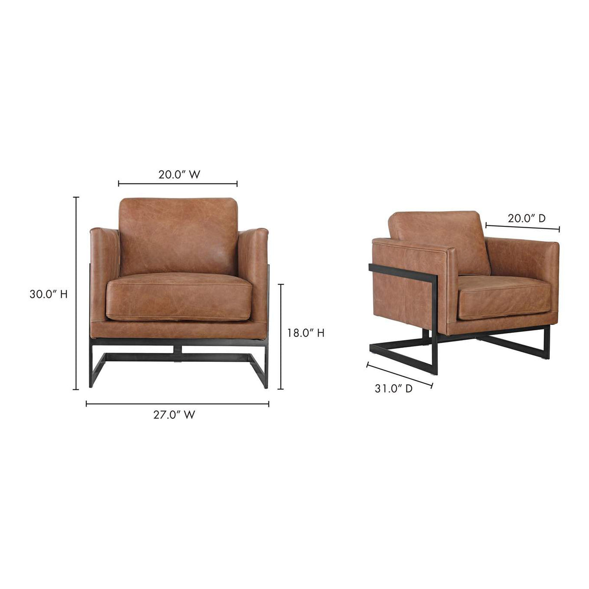 PK-1082-14 Luxley Club Chair Brown