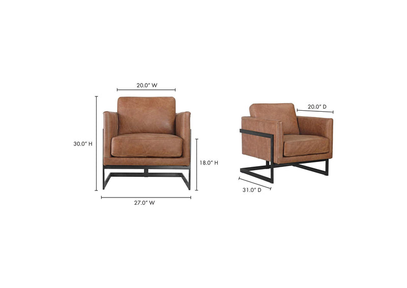 PK-1082-14 Luxley Club Chair Brown