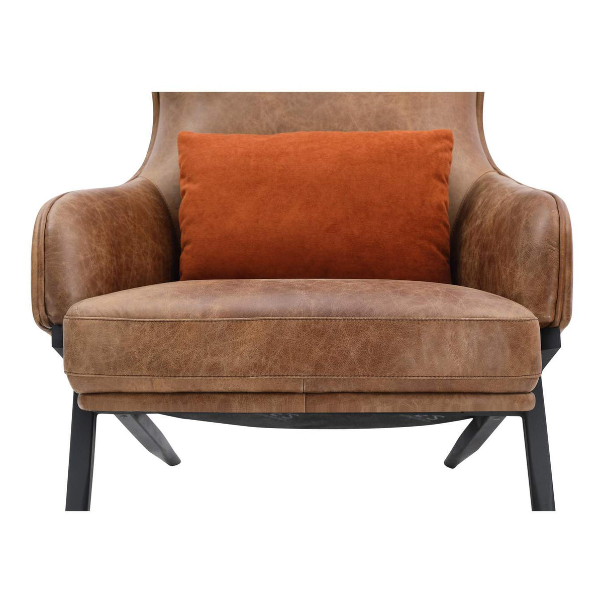 PK-1103-14 Amos Leather Accent Chair Open Road Brown