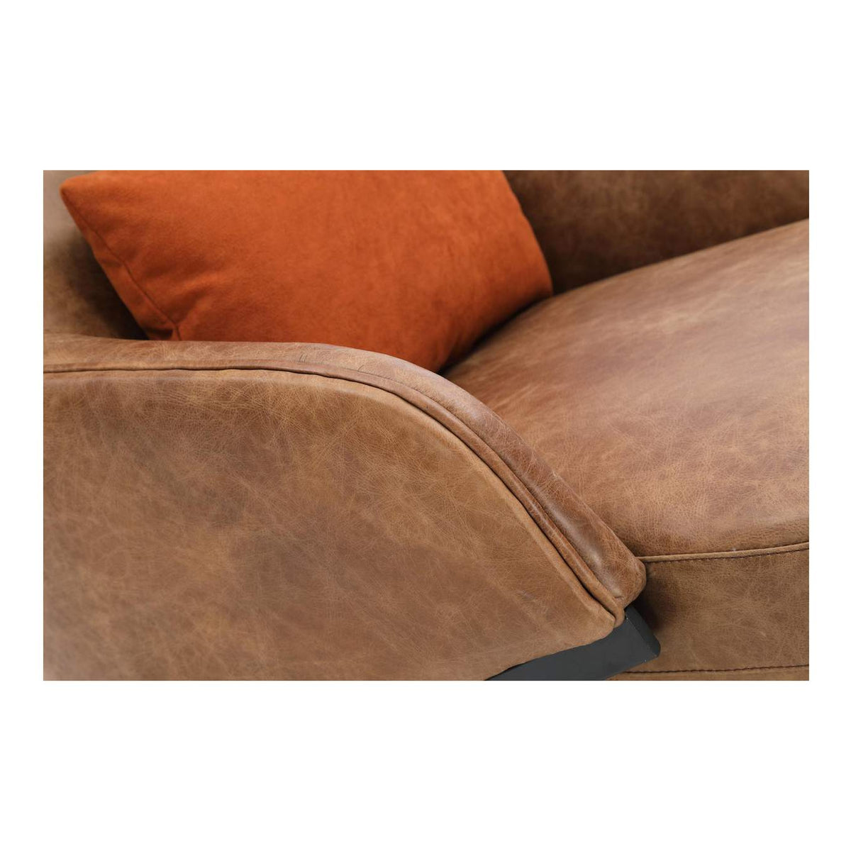 PK-1103-14 Amos Leather Accent Chair Open Road Brown