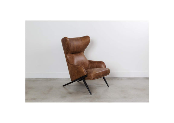PK-1103-14 Amos Leather Accent Chair Open Road Brown