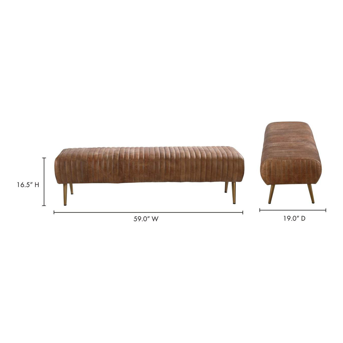 PK-1105-14 Endora Bench Open Road Brown
