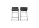 PK-1106-02 Starlet Counter Stool Onyx Black Leather - Set Of Two